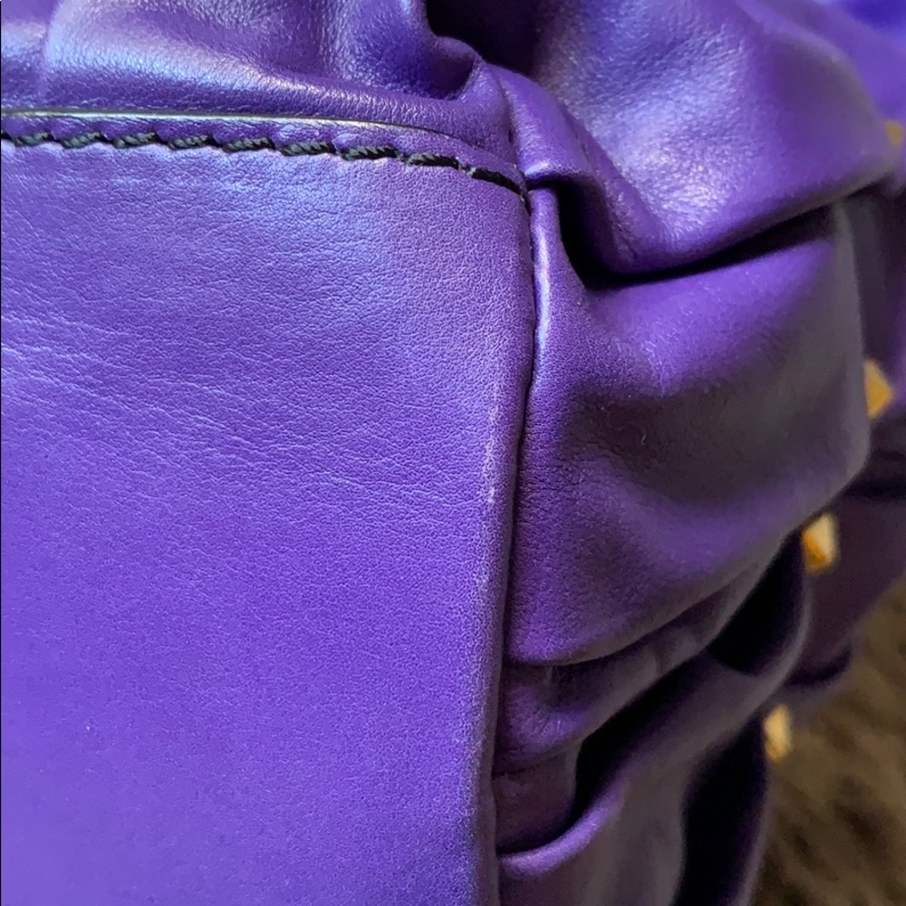 Valentino Maison Purple Leather Studded bag - Picture 5 of 8